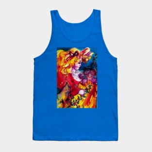 LITTLE GIRL WITH CHRISTMAS GIFTS , PRETTY DOLL AND CAT Tank Top